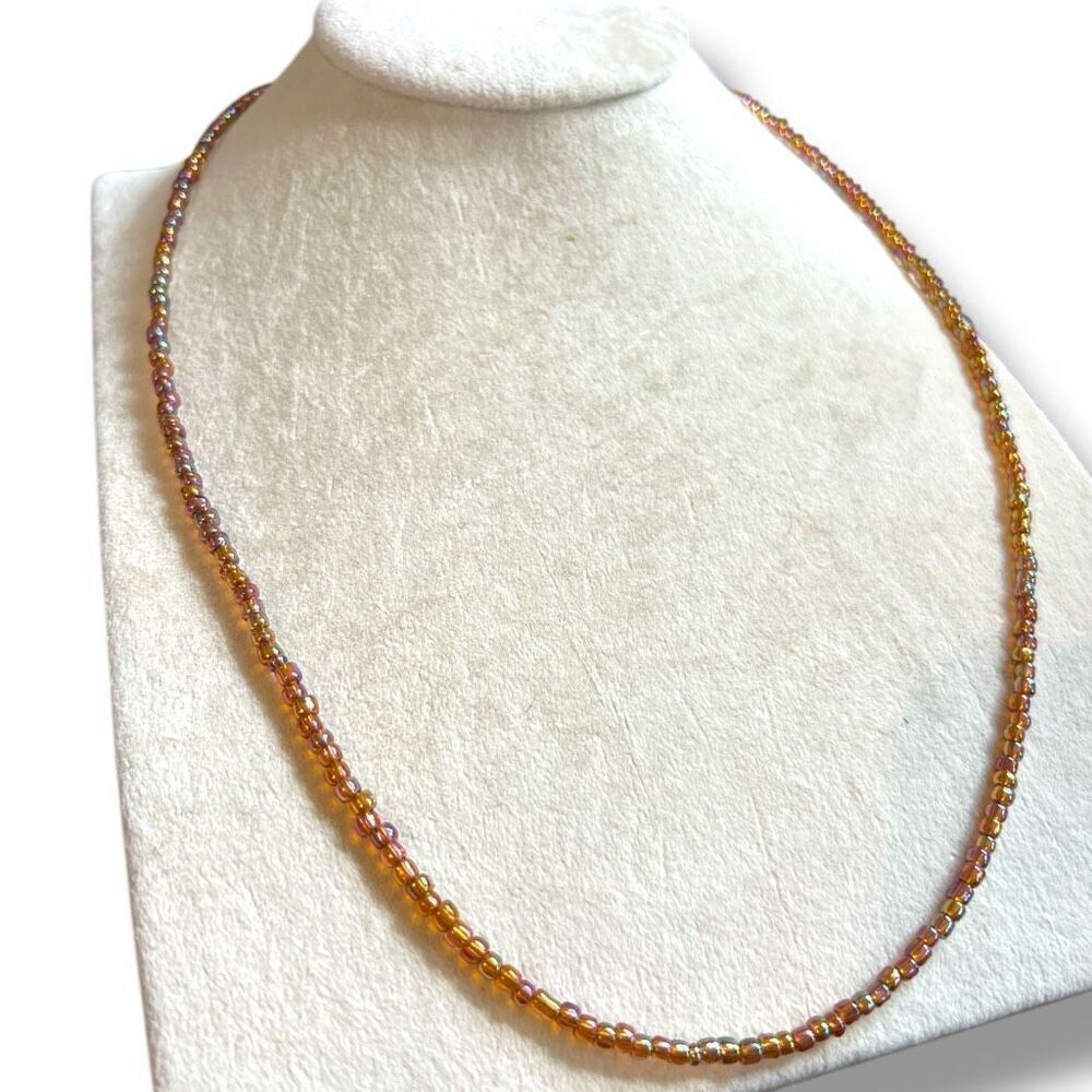 Bundle Sale 3 for $15 | Mini Iridescent Seed Bead Necklace